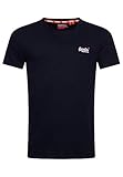 Superdry Herren ORANGE LABEL VNTGE EMB VEE TEE T-Shirt, Blau (Eclipse Navy 98T), Larg