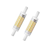 2x R7s LED Lampen 78mm Warmweiß 230V, R7s J78 LED Leuchtmittel 5W ersetzt to 45W Halogenstab 450LM 3000