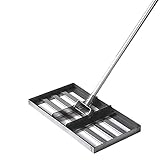 YONIISEA Rasenrechen Golf Garden Grass Level Rasen Rechen, Lawn Leveling Rake, Hochleistungs-Edelstahl-Hochleistungs-Rasen-Push-Level-Tool Golfausrüstung Mit 43-Zoll-G