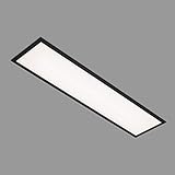 Briloner Leuchten - LED Panel, LED Deckenleuchte, Deckenlampe 22 Watt, 2.200 Lumen, 4.000 Kelvin, Weiß-Schwarz, 1.000x250x60mm (LxBxH), 7067-015