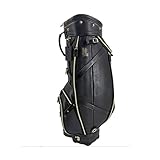 LYLY Leichte Golftasche für Damen und Herren aus Leder, einfach zu transportieren, strapazierfähig, ideal für Golfplatz, Reisen, Golftasche, Zubehör (Farbe: schwarz)