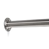 SO-TECH® Kleiderstange Schrankstange 1000 mm RUND Ø 25 mm mit 2 Stück Edelstahl Schrankrohrlager CIRCLE/Schrankrohr Edelstahl gebürstet/Möbelrohr/Möbelstange rostfrei/Design trifft auf Funk