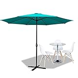 EINFEBEN 3.5m Sonnenschirm Gartenschirm UV30+ Wasserabweisende UV-Schutz Rund Ampelschirm Farbwahl mit Handkurbel Marktschirm für Balkon, Terrasse & G