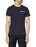 Calvin Klein Jeans Herren Chest Institutional Slim Ss Tee T-Shirt, Blau (Night Sky 402), Medium (Herstellergröße: M)