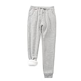 Thermohose Damen Winter Gefüttert Jogginghose Winter Fleecehose Warme Fleece Sport Hosen Haushose Mit Taschen Thermo Sporthose Freizeithose Yogahose Sw