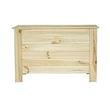 Certeo Aufbewahrungsbox | Holz | Mit Deckel | HxBxT 512 x 795 x 395 mm | Aufbewahrungskiste Lagerkiste Holzkiste Lagerbox Holzbox