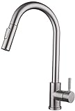 Küchenarmatur Wasserhahn Küche Touchless-Küche-Hahn mit Pull Out Spray Automatic Sensor 360 Schwenker-Küchenarmatur Taps Einhebel-Dual-Spray-Modus Kitchen Sink Tap-B