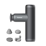 YUNMAI Massagegerät, professionelle Mini-Massagepistole mit 4 verstellbaren Stufen und 4 Massageköpfen, Muskelmassagegerät für Rücken, Hals, Taille und Beine, geeignet für Büro, S