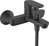hansgrohe Wannenarmatur Vernis Blend, Aufputz Badarmatur für 2 Funktionen, Mattschw