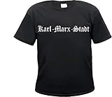 Karl-Marx-Stadt Herren T-Shirt - Altdeutsch - Tee Shirt Chemnitz Schwarz M