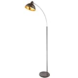 Bogen Lampe Blattgold Design Wohn Arbeits Zimmer Beleuchtung Steh Leuchte rost Globo 24703SR