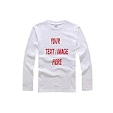 Custom Herren Ultra Cotton Langarm T-Shirt Daily Plus Size T-Shirt Grafik 3D Druck Streetwear übertriebener Rundhalsausschnitt, weiß, S