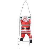 Kletterfigur Weihnachtmann Kletterleiter Seil Weihnachtsmann Anhänger Weihnachtsbaumschmuck LED-Röhre Santa Kletterseil Leiter Weihnachtsbaum hängende Ornament Party Dek