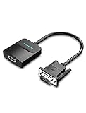 VGA auf HDMI VENTION 1080P Adapter HDTV D-Sub (Computer Laptop) zu HDMI (TV Display Projector) Converter with Audio Transmission USB Cable for Computer DVD Player Projector Player 0.15