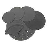 10 STÜCKE Schlagzeugübungs-Pads, Schalldämpfer-Schlagzeugübungs-Pad, Schlagzeug-Kit Schalldämpfer-Pad Gummi-Schaum 5-Trommel 3-Becken-Anzug für Schlagzeug