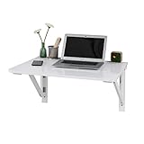 SoBuy FWT05-W Wandtisch Esstisch Wandklapptisch aus Holz (O. Stühle) weiß BT ca.: 75x60