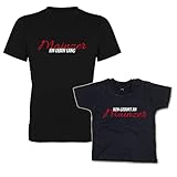 G-graphics Vater & Kind T-Shirt Set Von Geburt an - MAINZER - ein Leben lang 293.0138 (Vater M / Kind 18-24 Monate)