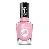 Sally Hansen Miracle Gel Nagellack ohne künstliches UV-Licht Pinky Promise, rosa, mit intensiv glänzendem Gel-Finish, Nr. 160, (1 x 14,7 ml)