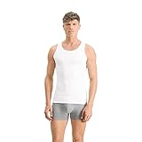 PUMA Mens Basic Men's Tank Top (2 Pack) Underwear, White, M
