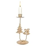 libelyef Weihnachtskerzenhalter aus Metall für Kerzen, Teelichthalter, Rentier, Weihnachtsdekoration, für die Dekoration von Hochzeit, Haus, Tischurlaub