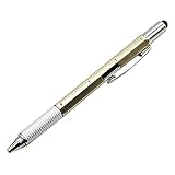 Jishu 6 in 1 Multifunktionaler Stylus Pen mit schwarz/blau Refill Tool Tech Kugelschreiber mit Clip glattes Schreib