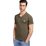 Guess T-Shirt mit V-Ausschnitt M1RI32 J1311 G8K2, Kaki, M