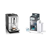 Siemens EQ.300 Kaffeevollautomat TI353501DE, kompakte Größe, einfache Bedienung, 1.300 Watt, silber & Pflegeset TZ80004A, optimale Reinigung, gründliche Entkalkung
