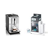 Siemens EQ.300 Kaffeevollautomat TI353501DE, kompakte Größe, einfache Bedienung, 1.300 Watt, silber & Pflegeset TZ80004A, optimale Reinigung, gründliche Entkalkung