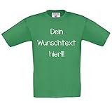Kinder T-Shirt Bedrucken mit dem Amazon Tshirt Designer. T-Shirt selber gestalten. T-Shirt Druck. T-Shirt mit Wunschtext. T Shirts sind Ökotex-100 Zertifiziert. - Grün 152-164
