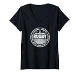 Damen Rugby 6 Nationen Rugby Vintage England Frankreich Irland Wales. T-Shirt mit V