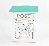 Shabby Chic Briefkasten aus lackiertem Metall Wandbriefkasten im amerikanischen Stil Briefkasten im Freien Vintage Briefkasten Eisenbriefk
