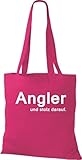 Unbekannt Stoffbeutel; ANGLER und stolz darauf; Farbe Pink