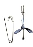 Giftsforall FT258A 3 Blatt Flugzeug-Propeller 3,4 cm Schal, Brosche und Kiltnadel Zinn 7,6 cm 7,5