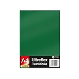 Ultraflex S Textilfolie für Plotter 61 Farben Din A4 Bogen 30x20cm Plotterfolie matt auf Stoffe Kleidung T-Shirt Folie Flexfolie DIY Zubehör (41 Grün, 1 Bogen)