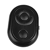 H HILABEE Drahtloser Remote-Auslöser-Klicker, Selfies, Wiedergabe, Umblättern, Auslöser-Controller, für Spiele für IOS/Android-Telefone - Schw