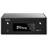 Denon CEOL-N10 Audio-Empfänger mit CD-Player, HiFi-Verstärker für TV-Sound, Bluetooth, 2X optischer Eingang, Google Assistant/Siri/Alexa kompatibel, Musik-Streaming, HEOS Multiroom - Schw