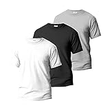 TAATEX Herren Classic T-Shirt 100% Baumwolle Unterhemd | Urban Basic Tshirt für Männer Sport Shirt, Jersey Undershirt, Training Hemd, Oversized Tshirt Herren, Laufshirt, Fitness Bequem 3er Pack