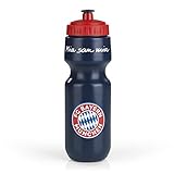 FC Bayern München Trinkflasche 0.65 Liter | Mia San Mia Fanartikel | FCB Sport-Flasche Fussball (Blau/Rot, 650 ml)