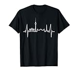 Berlin Skyline Herzschlag Fan Souvenir Liebe I Love Berlin T-S