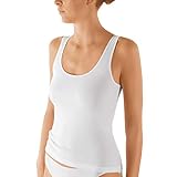 Nina von C. 3er Pack Damen Achselhemden I Daily I Unterhemden in Weiß aus 100% Baumwolle I Damen Top mit Feinsatin I Gr. 38