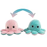 DZQRN Oktupus Stimmungs Kuscheltier, Octopus Plüschtier, Oktopus Plüsch Wenden, Octopus Kuscheltier, Geschenke für Frauen, Geburtstagsgeschenk, Tintenfisch Kuscheltier, Kleine Geschenke fü