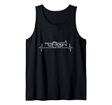 Trompete-Musik-Trompeter Weinlese Herzschlag Tank Top