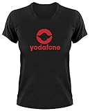 Yodafone Fun T-Shirt, Star Wars, Jedi Ritter Vodafone, Schwarz Ladies, L