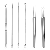 6 stücke Blackhead Remover Tool Akne Extractor Comedones Pinzette Pickel-Spot- und Entfernungswerkzeuge Set mit F