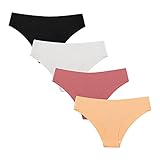 NC Nahtloser Slip Damen unsichtbare Brazilians aus Mikrofaser Invisible Rio Slips mit V Shape String Tanga ohne Naht Brasil Slip unter figurnaher Kleidung Hister für F