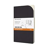 Moleskine - Smart Cahier Journals - Set mit 2 Digitalen Notizbüchern mit Blankoseiten - Kartoneinband, Kompatibel mit Moleskine Pen+, Größe Groß 13 x 21 cm, Farbe Schwarz, 80 S