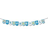 Roydoa Oktoberfest Fahne Banner Bayerische Wimpel Big Banner Dekorationen Kit Oktoberfest Schild Banner Blau Weiß Karo Flagge für Party Dekorationen Supp