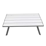 QIAOLI Kleiner Klapptisch im Freien Grill Camping Zelt Haushaltsbett ausklappbar Computertisch Aluminium-Klapptabelle (Color : Silver)