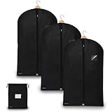 Bruce. ® 3 x Premium Kleidersack inkl. Schuhbeutel I 120 x 60 cm I Optimierte Materialstärke von 120 GSM I Hochwertige Kleiderhülle für Anzug und Kleid I Atmungsaktive Anzugtasche für R