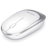 OMOTON Bluetooth Maus, kabellose Maus kompatibel mit iPad Tablet IOS 13 (oder höher System) und Allen Bluetooth-Geräten, Business-Stil, leicht und klein. Weiß